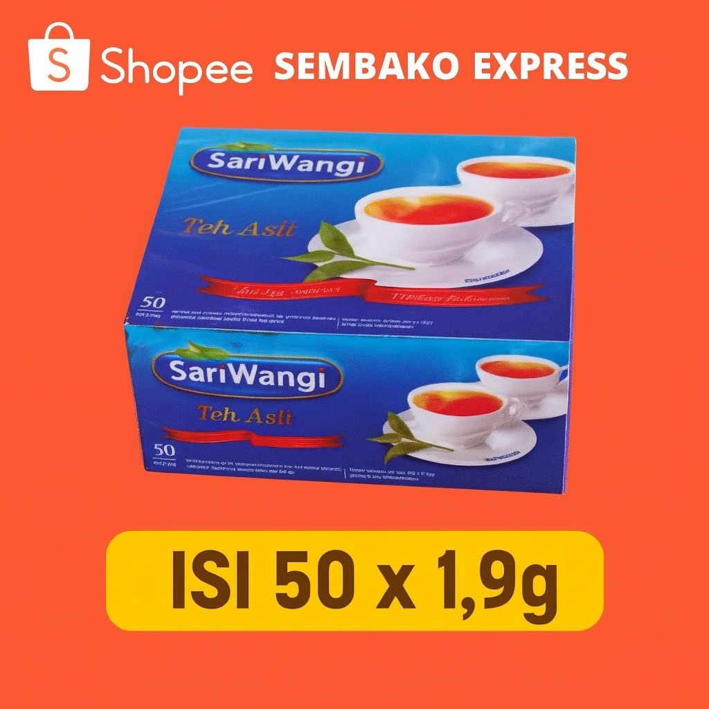 

SariWangi Teh Asli Celup Box 50 x 1.9g – Aroma Harum & Rasa Teh Berkualitas