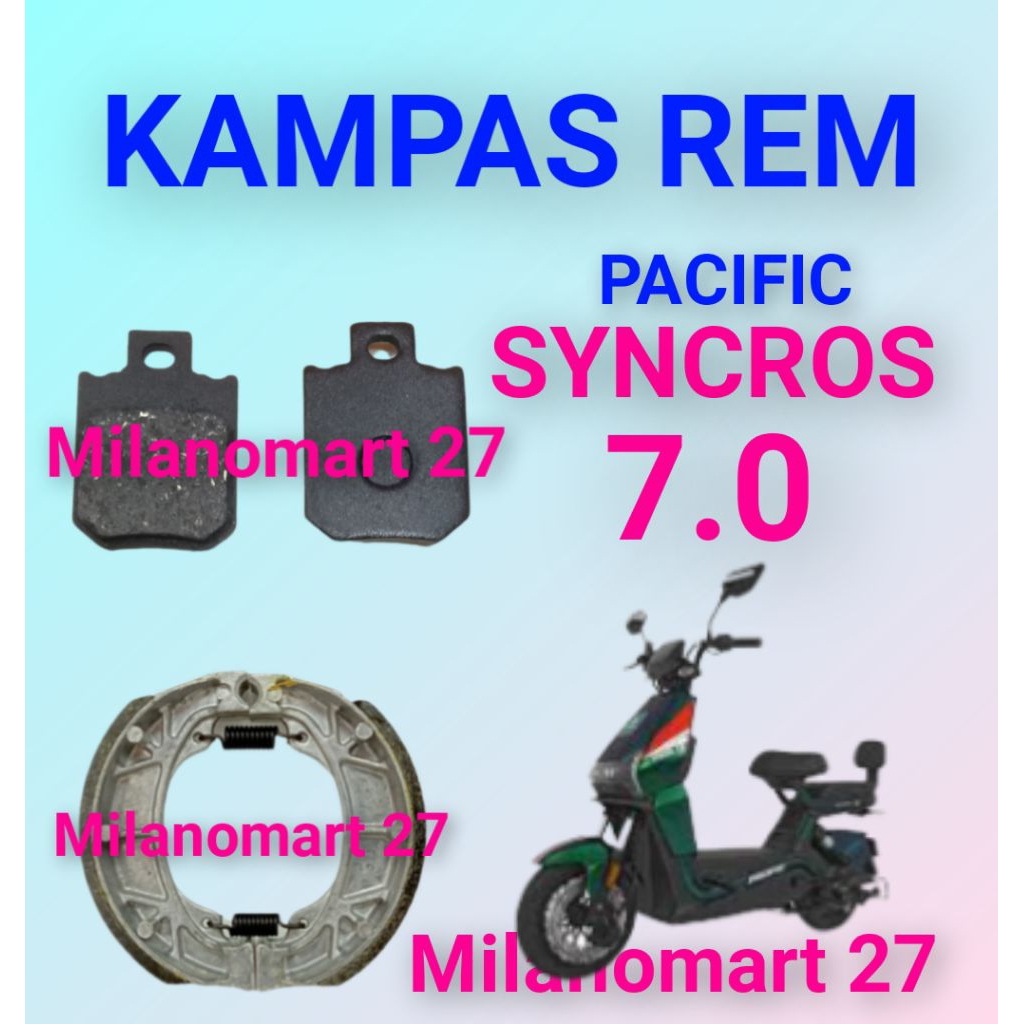 kampas rem belakang pacific syncros 7.0 kampas rem sepeda listrik pacific syncros 7.0