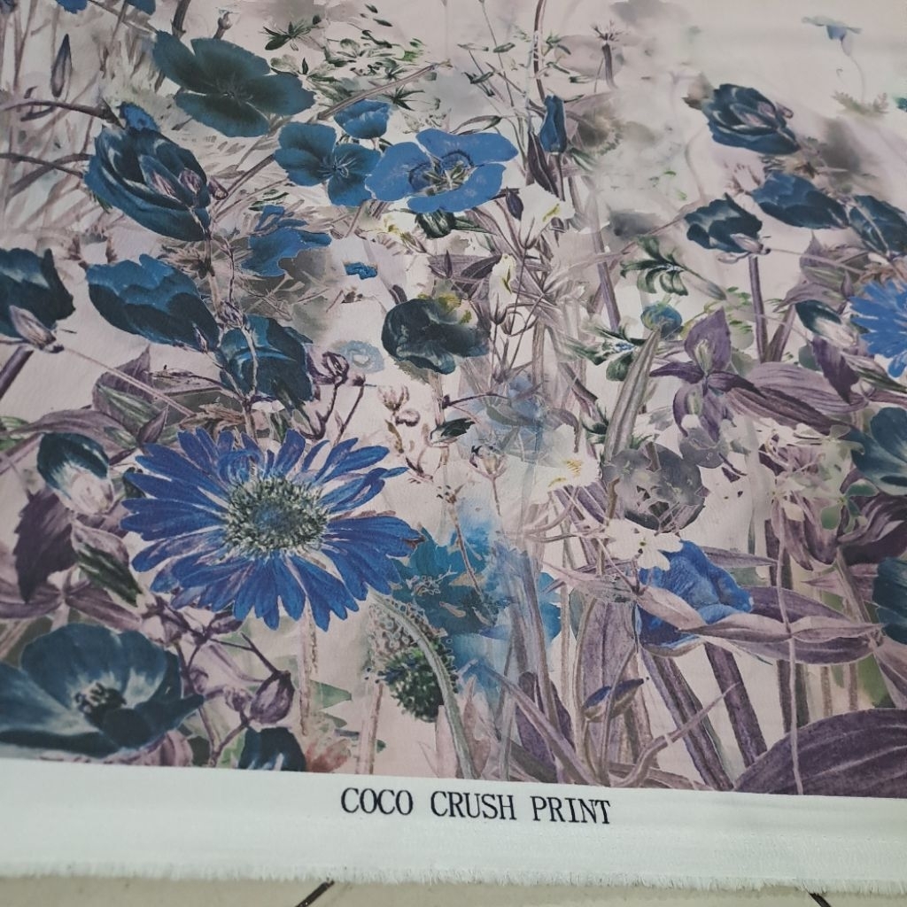 kain meteran coco crush print // bahan crepe // kain diamond