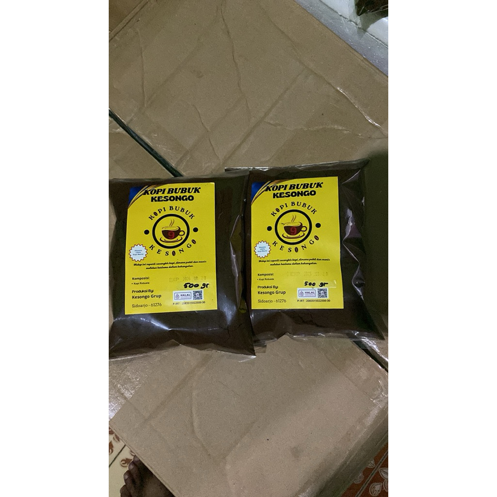 

Kopi bubuk murni robusta kopi kesongo 9 berat 500 gram