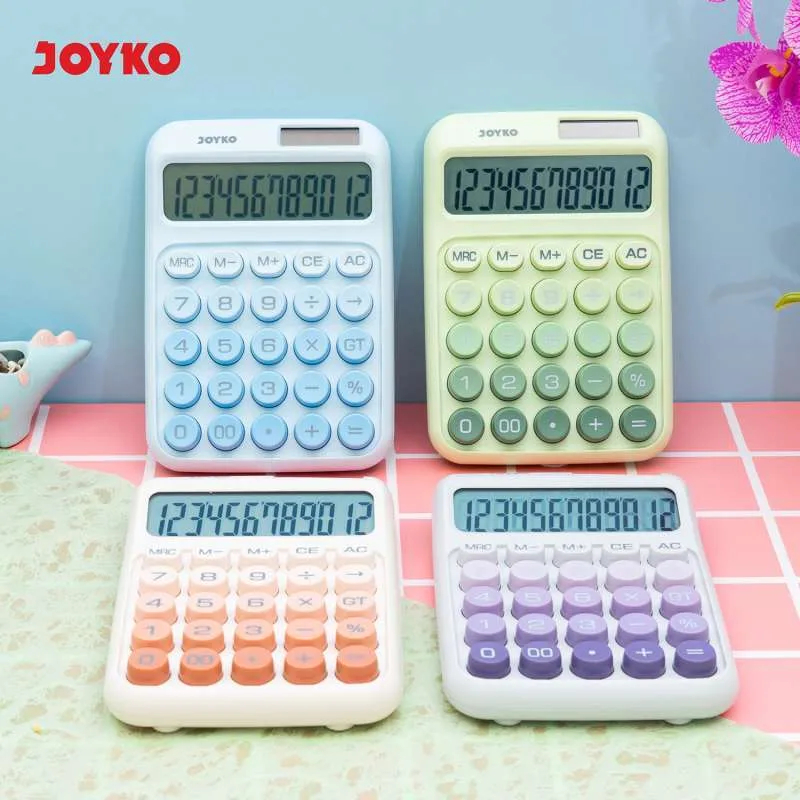

TBMO JOYKO Calculator / Kalkulator Aesthetic CC-75CO 12 Digits Kalkulator Warna Ombre Lucu