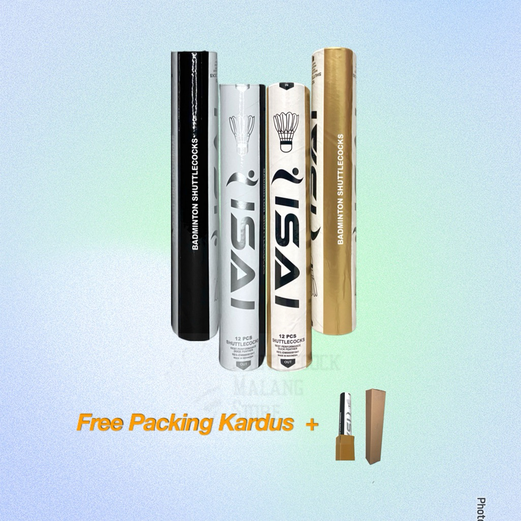 Kok Badminton Isai - Hitam - Gold