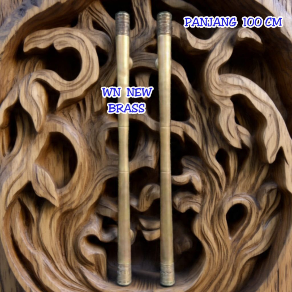 Handle Pintu / Gagang Pintu Rumah Pagar Kuningan Antik 100 cm