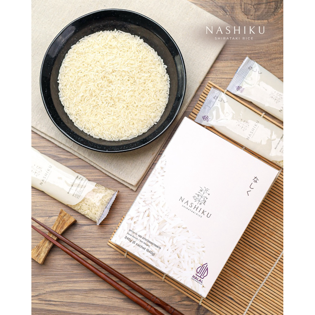 

Nashiku Shirataki Rice ( beras rendah gula ) Sachet 40 Gram