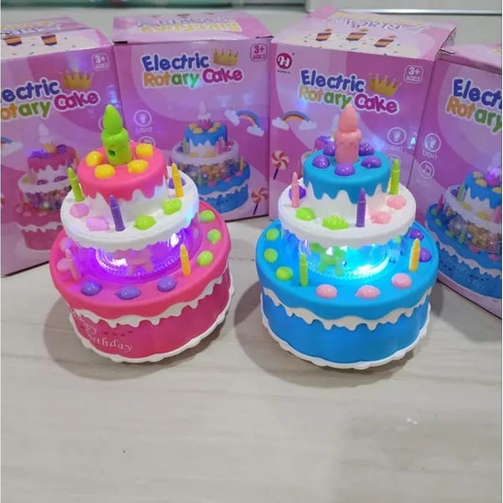 1147 mainan anak kue ulangtahun birthday ada lagu happy birthday dan lampu /mainan lucu kue ultah ad