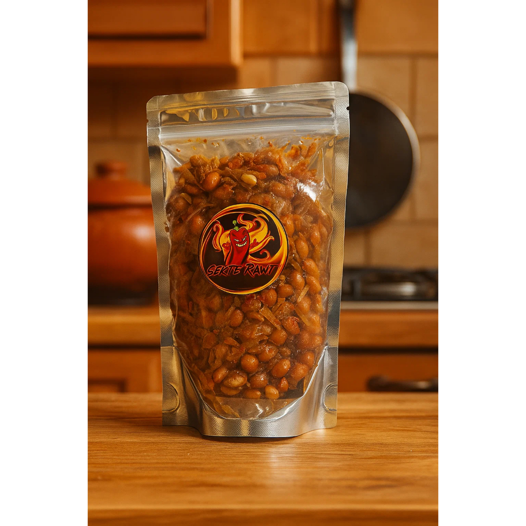 

Teri Kacang Balado Crispy 150gr / Teri kacang Medan Pedas Siap Makan Praktis