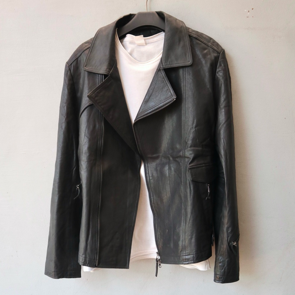 Ziozia kulit domba M premium Jaket kulit asli ramones biker rider jaket motor leather jacket Pl beka