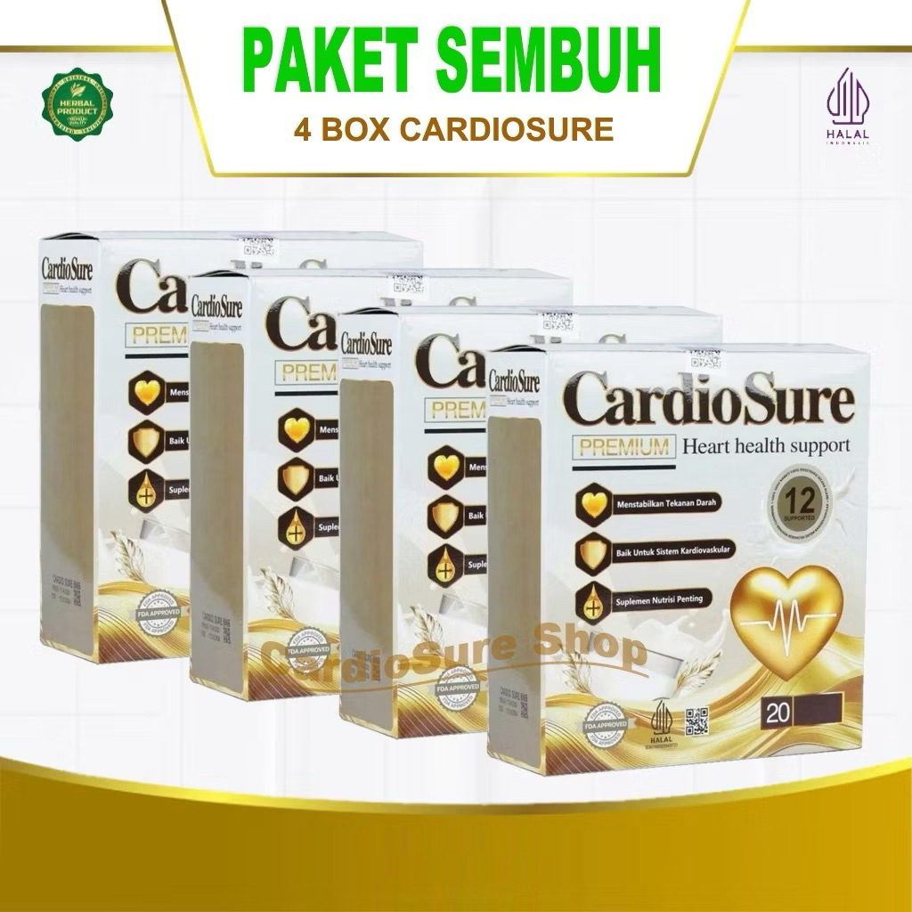 

Paket Sembuh 4 Box Cardiosure Susu Herbal Hipertensi Jantung Darah Tinggi Kolesterol Stroke Asam Urat
