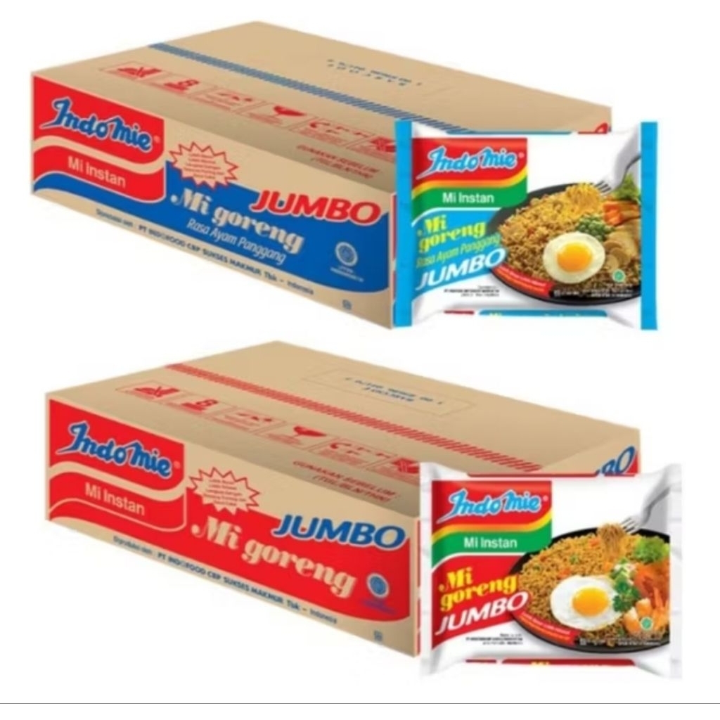 

Indomie Goreng Jumbo Rasa Original / Ayam Panggang 1 Dus isi 24 Pcs