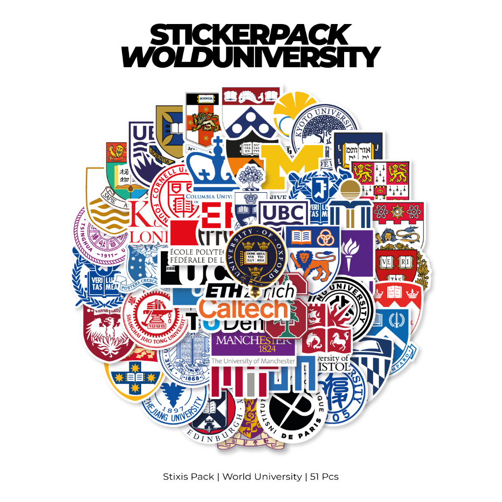 

[READY] STICKER PACK | WORLD UNIVERSITY | 51 PCS | KISSCUT | WATERPROFF | STIXIS.MARKET
