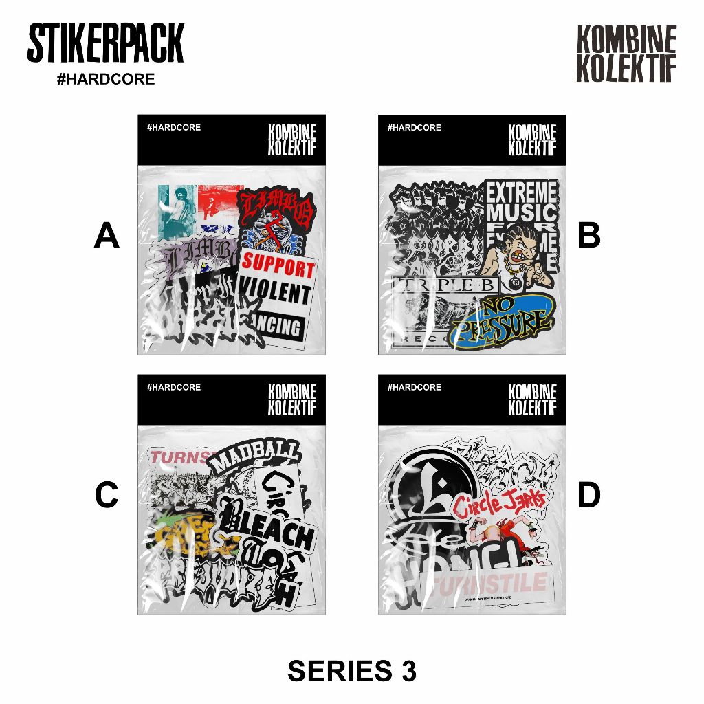 

Stikerpack Band Hardcore Series 3