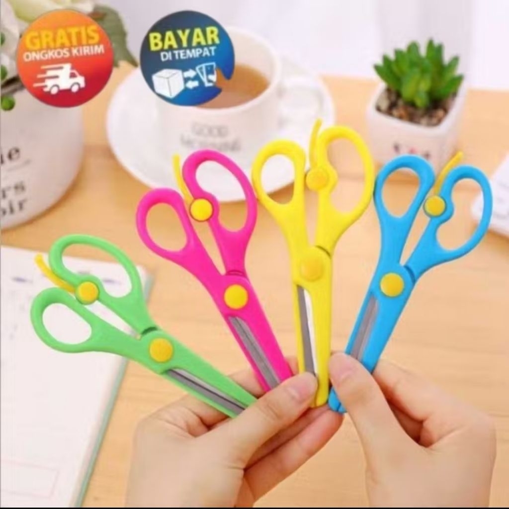 

[1pcs] Gunting Anak Aman Gunting cantik untuk anak Gunting Murah Berkualitas