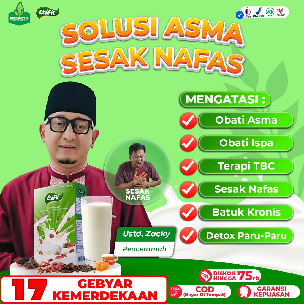 

ETAFIT Susu - Obat Detox Asma ISPA Sesak Nafas - Susu Kambing Etawa Murni Bubuk Asli 100% Original Herbal BPOM