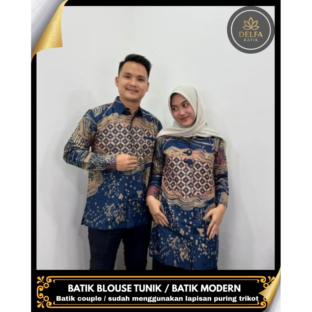 batik tunik lengan panjang | batok couple lengan panjang | batik Thamrin city