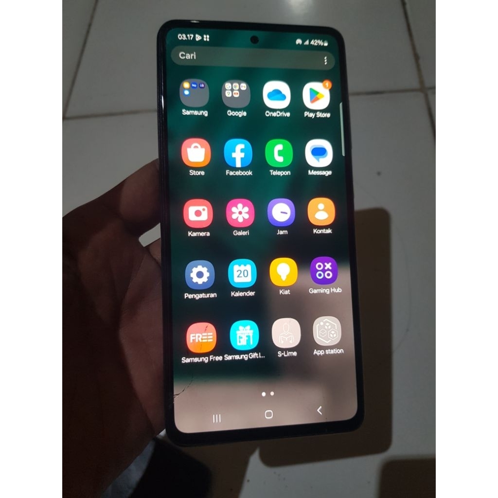 lcd samsung a52s ,,,ori retak