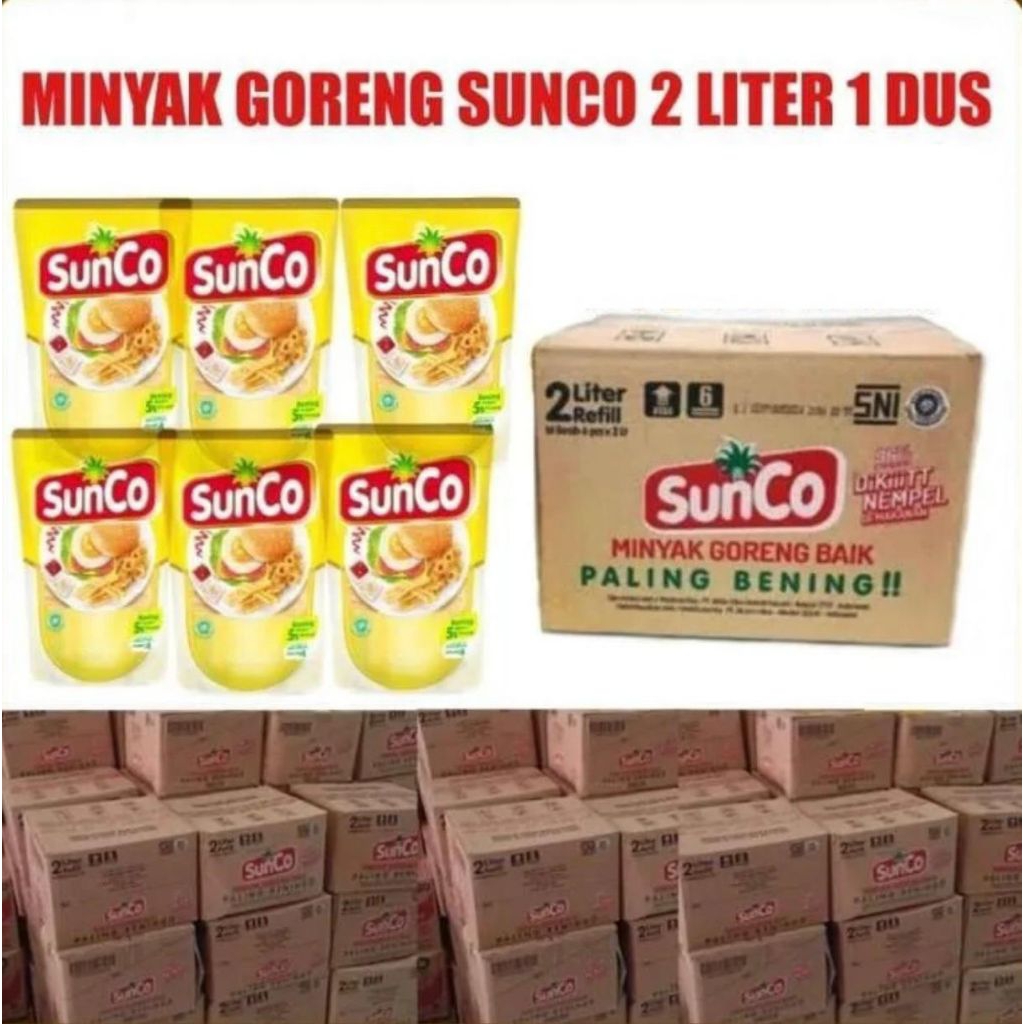 

(Langsung kirim) Sunco Minyak Goreng kemasan 2 liter/1 liter Kartonan (Dona Mart)