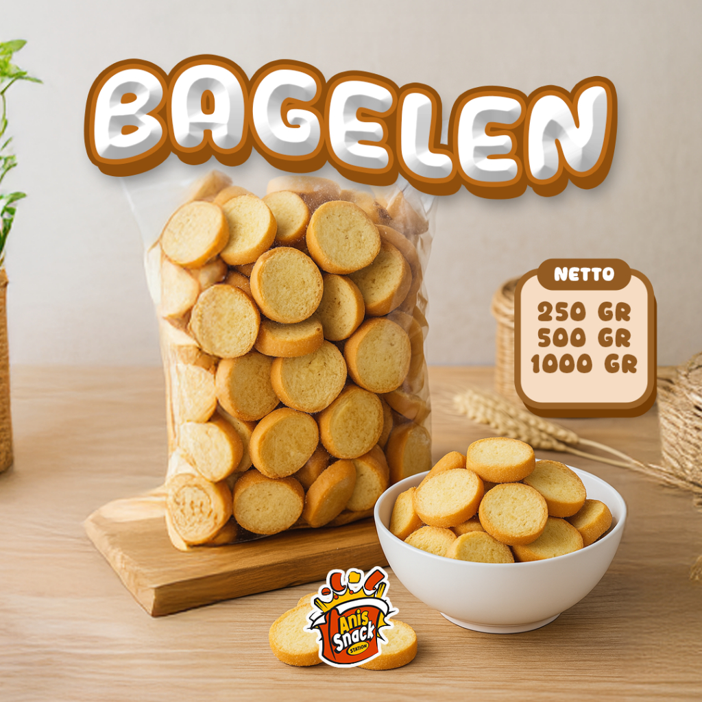 

Roti Bagelen Manis / Bagelen Kering Bulat / Bagelen Bulat Roombutter