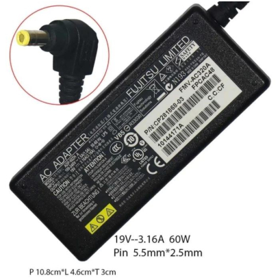 Adaptor Charger Laptop Fujitsu Q572 Q616 Q665 Q702 Q704 19V 3.16A 60W