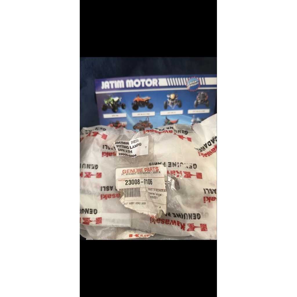 Fitting lampu depan kawasaki athlete