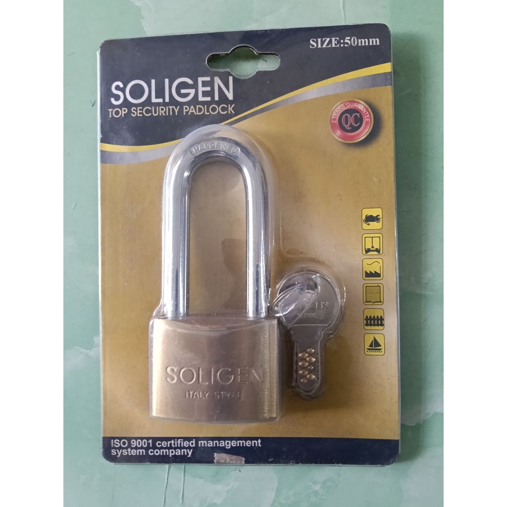 50MM GEMBOK SOLIGEN LEHER PANJANG. GEMBOK LEHER PANJANG 50MM. GEMBOK SOLIGEN 50MM