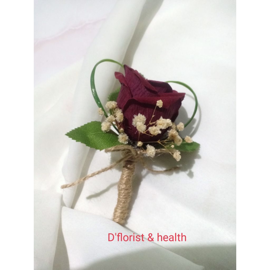 Rangkaian bunga kering dried flowers/bross /corsage jas/bunga mawar  rangkaian bunga rustic hiasan m