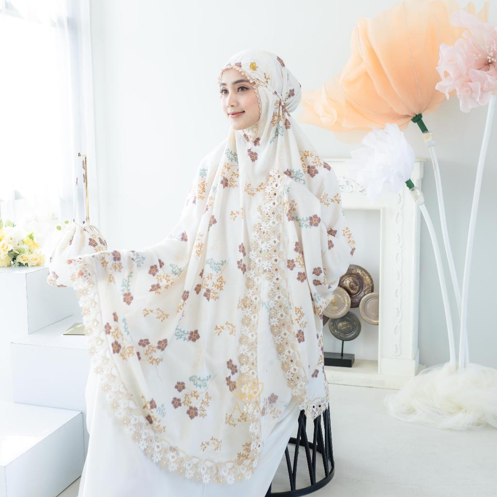 [Mukena Terbaru 2026] AYA Mukena Dewasa NAYRA Series Motif Hantaran Elegan Adem Tas Cantik Travel