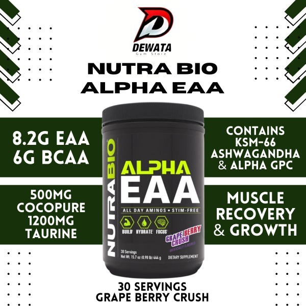 Nutrabio USA ALPHA EAA With Alpha GPC 300mg 30 servings Premium Import