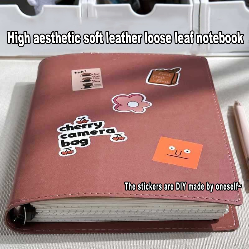 

240 halaman Buku catatan kerja cover kulit sintetis premium magnet kertas A5 Notebooks magnetic agenda diary garis PU Buku memo menulis jurnal tebal Notepad daily planner Buku tulis harian meeting kantor sekolah Kado hadiah gift