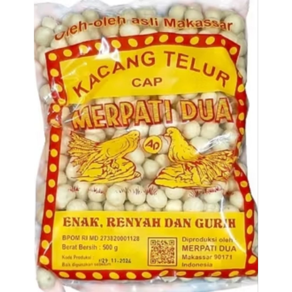

Kacang Telur Cap Merpati Dua 500 gr