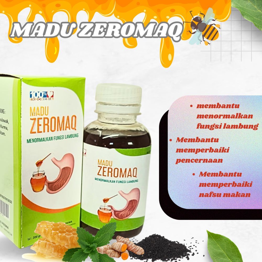 

Madu zeromaq 200 ml herbal kesehatan atasi maag gerd asam lambung menambah nafsu makan