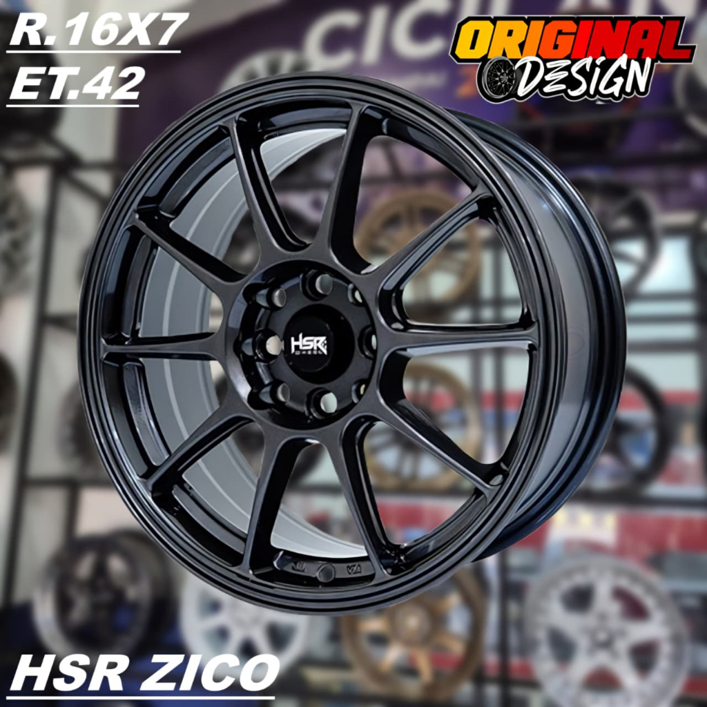 Velg Mobil Ring 16 Lubang 4 Untuk YARIS, JAZZ, ETIOS, Lubang 4 HSR ZICO R16