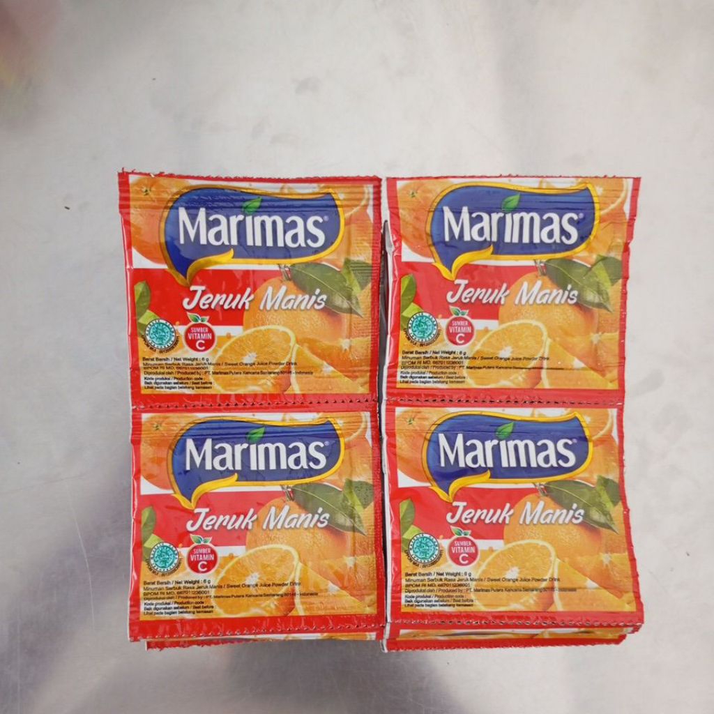 

Marimas Jeruk Manis Renceng Isi 10sachet 6gr
