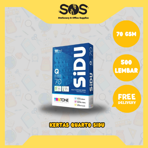 

Kertas Quarto Sidu 70 gsm 1 rim