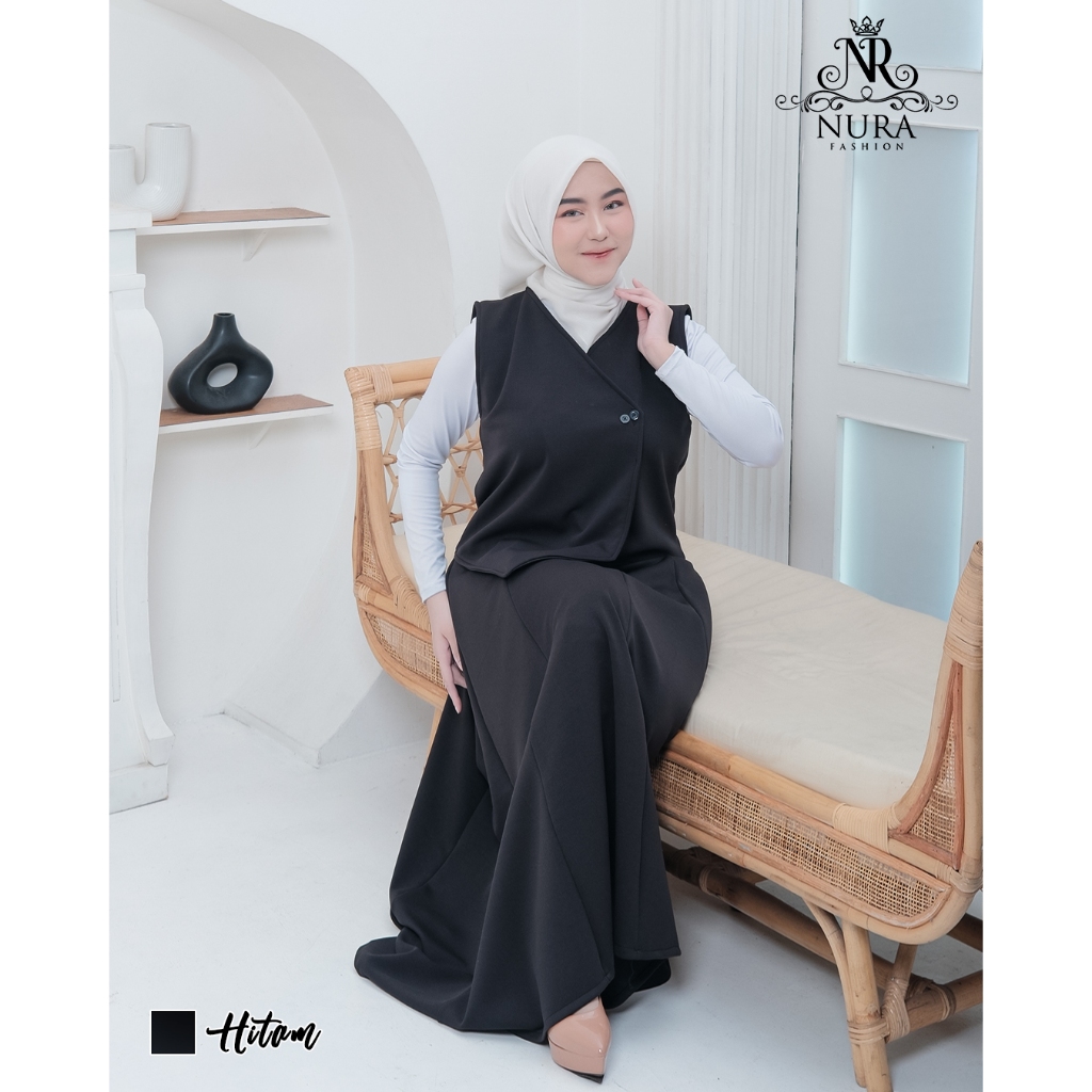 Naomi Vest Set blazer wanita | Scuba- Setelan  rok panjang Wanita | Jumbo