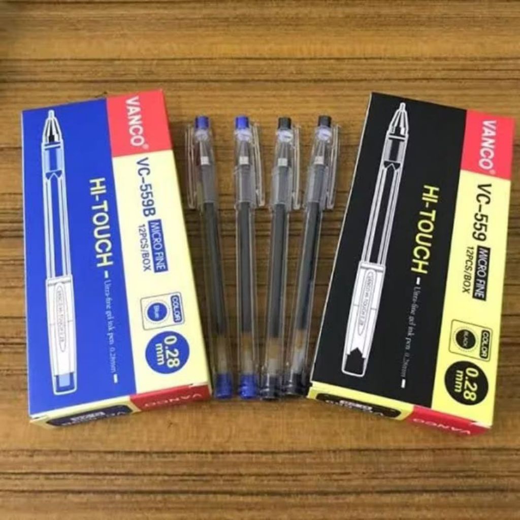 

(1 PAK) Bolpen Pen Gel Pulpen Pena VANCO VC-559 Hi-Tech Hitech 0.28mm