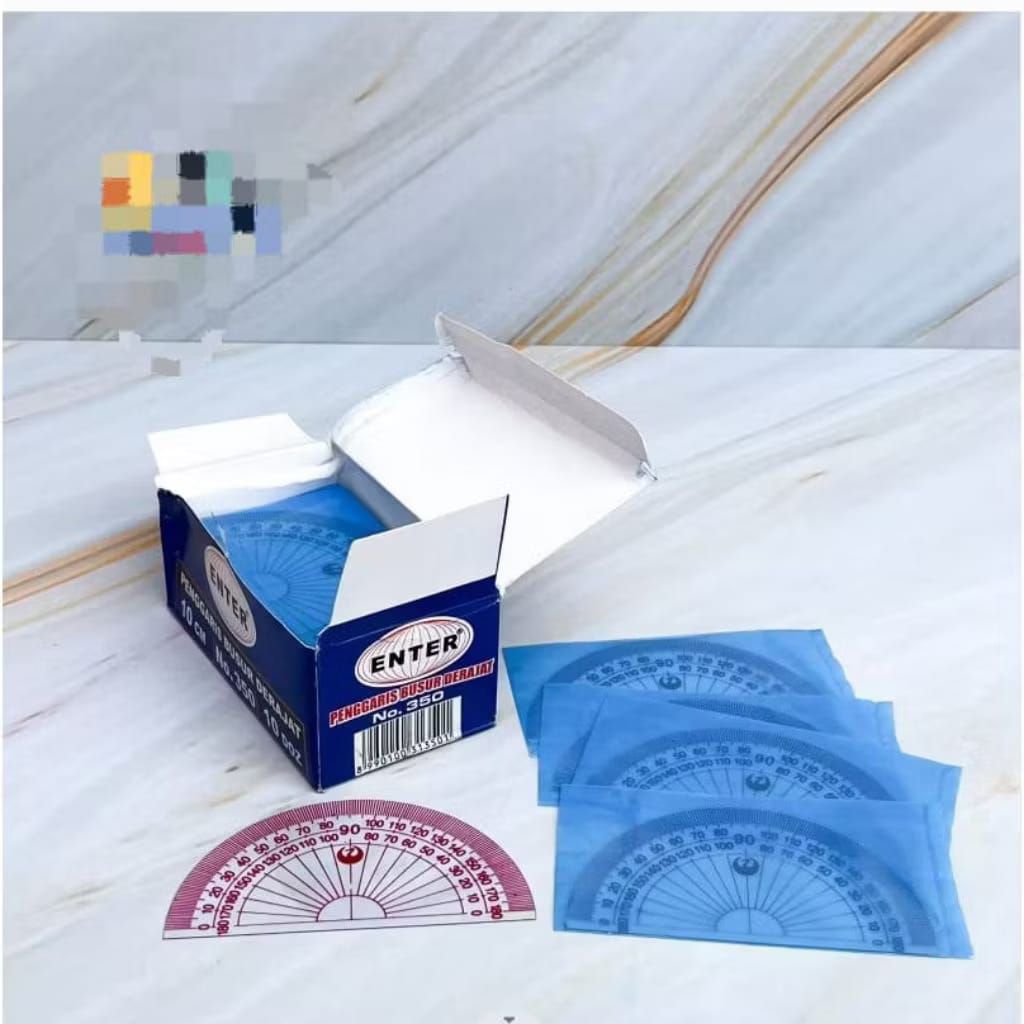 

(12 PCS) Busur Mika Tipis 180° / Penggaris Busur 180° Tipis Murah / Busur Kecil Murah