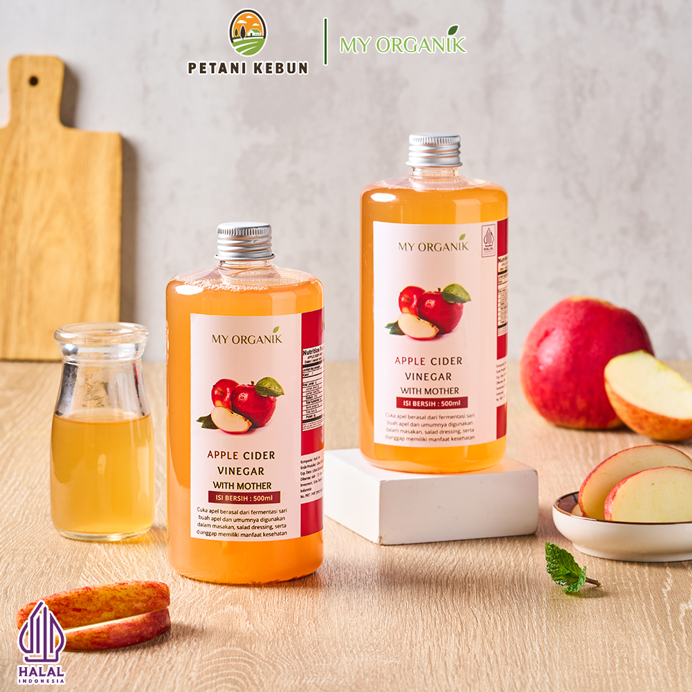 

My Organik Cuka Apel With Mother 500ml x2 – Apple Cider Vinegar Organik Premium untuk Diet & Imun