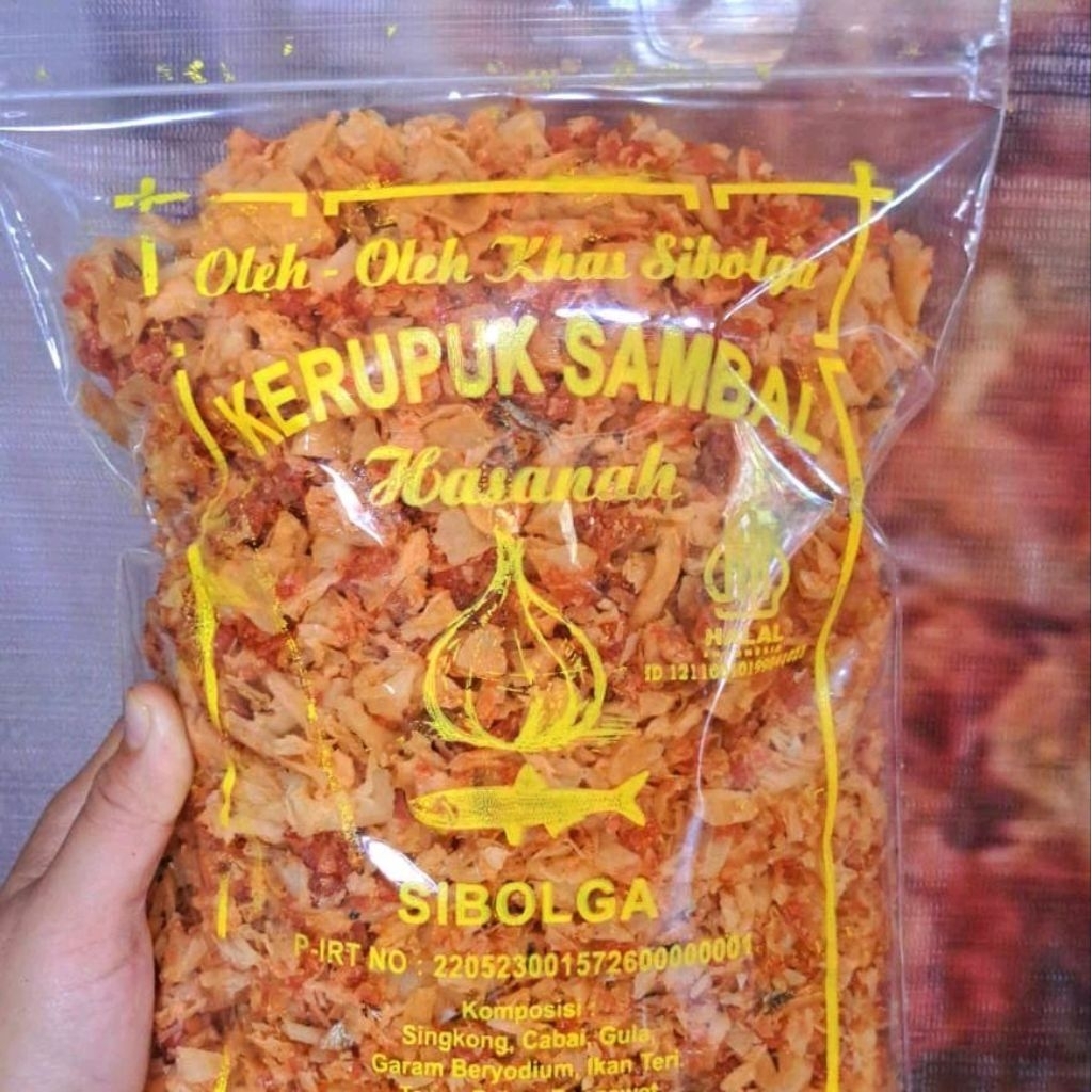 

KERIPIK SAMBAL SIBOLGA/KERIPIK SAMBAL PEDAS MANIS ASIN GURIH