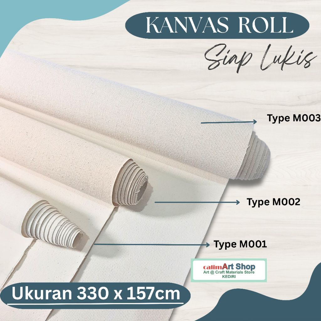 

**HARAP PILIH EKSPEDISI J&T CARGO** Kain Kanvas Roll - 330cmx157cm CASART & KREATIF Siap Pakai
