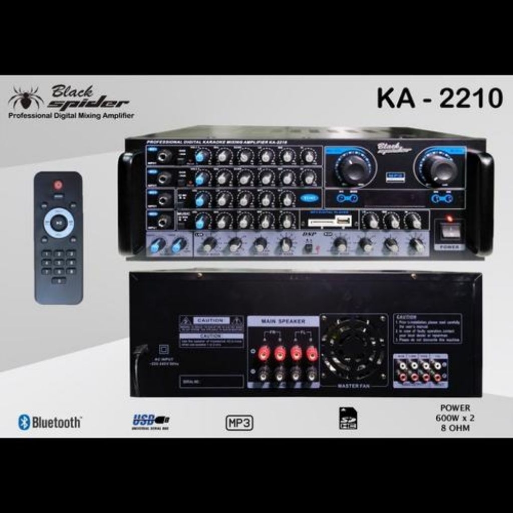 power mixer black spider KA 2210 original amplifier