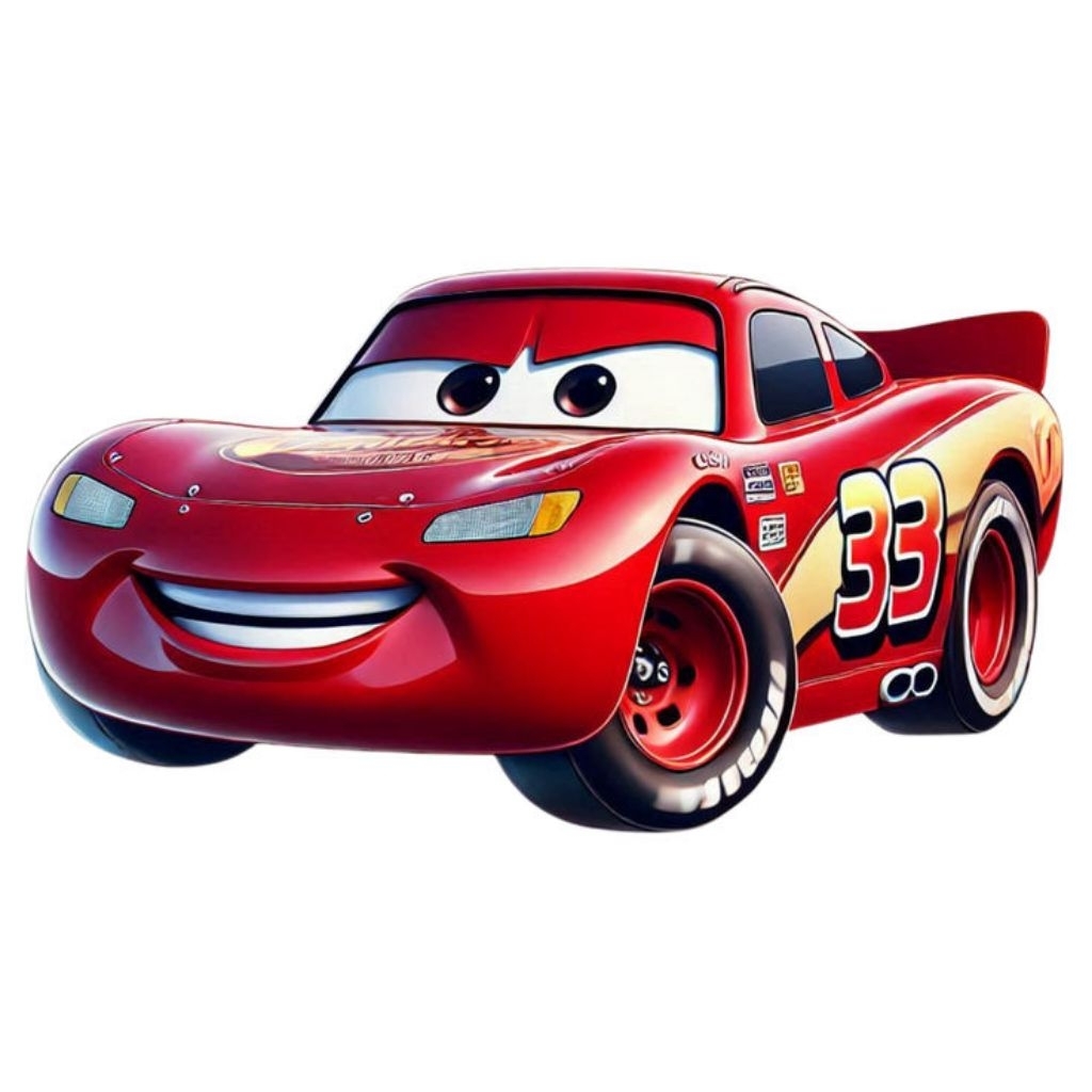 ORNAMEN KARAKTER LAMPU PLAFON MOTIF MCQUEEN+LAMPU