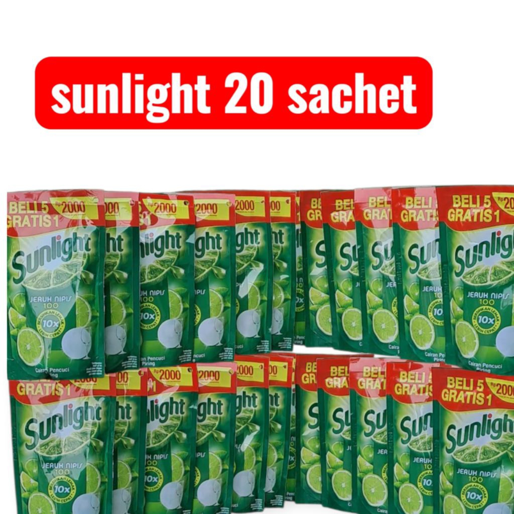 sunlight 90 ml isi 20 sachet lebih hemat