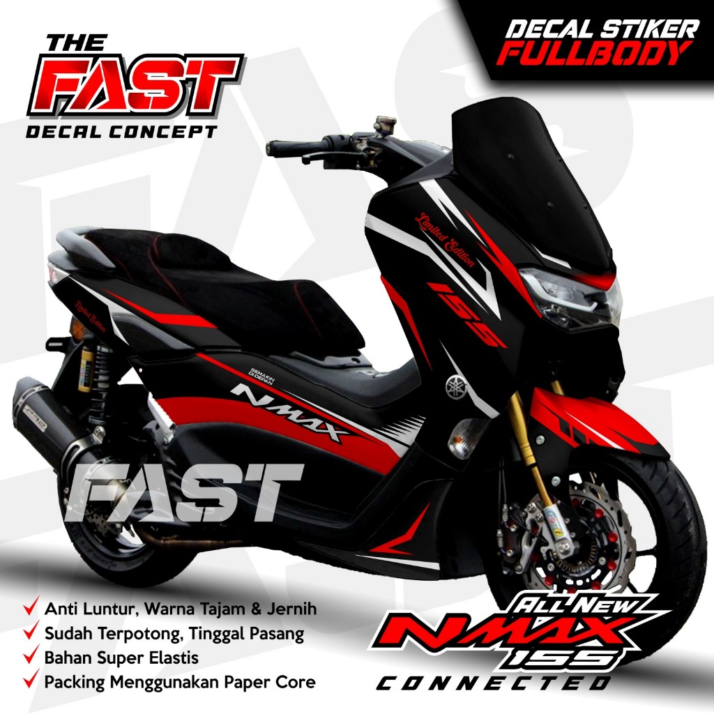 BISA COD Decal Sticker Yamaha Nmax 155 New Fullbody BMW Racing Decal stiker nmax new / stiker nmax f