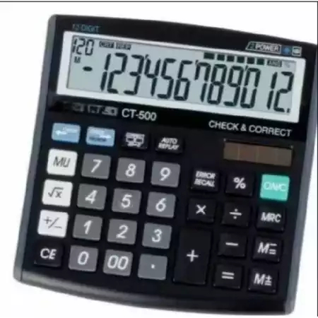 

Kalkulator SDC CT-500J Warna Hitam 12 Digit Check & Correct Calculator