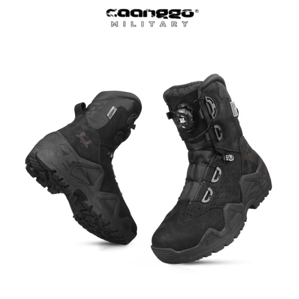 Sepatu PDL Tali Putar Full Kulit Caanggo Military Vigo Roso