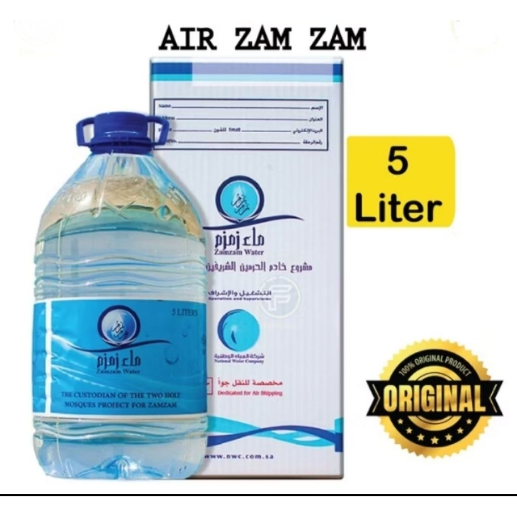 

Air Zamzam Original/Oleh2 Umroh/Air zamzam Galon 5L