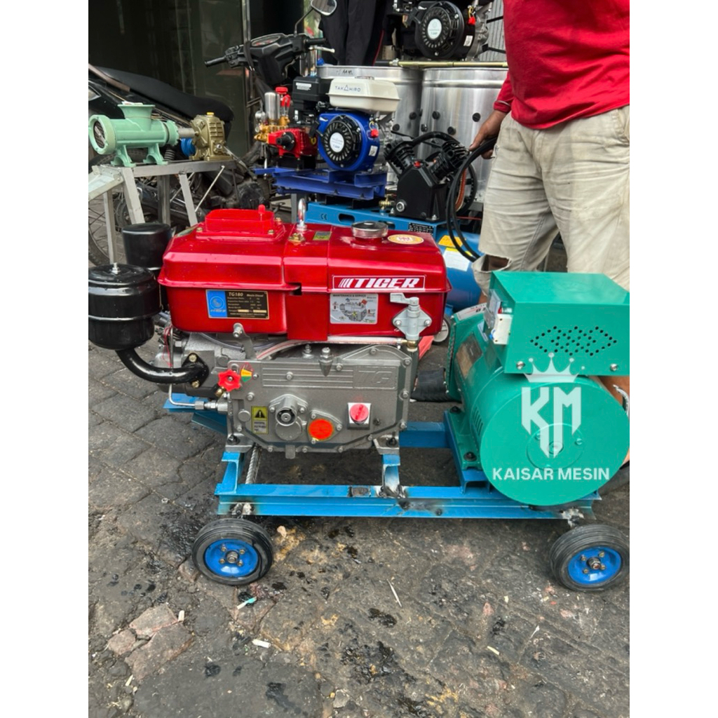 Genset Diesel Generator Listrik Solar Mesin 8 HP R180 + Dinamo ST3 YAMAMOTO 100% TEMBAGA