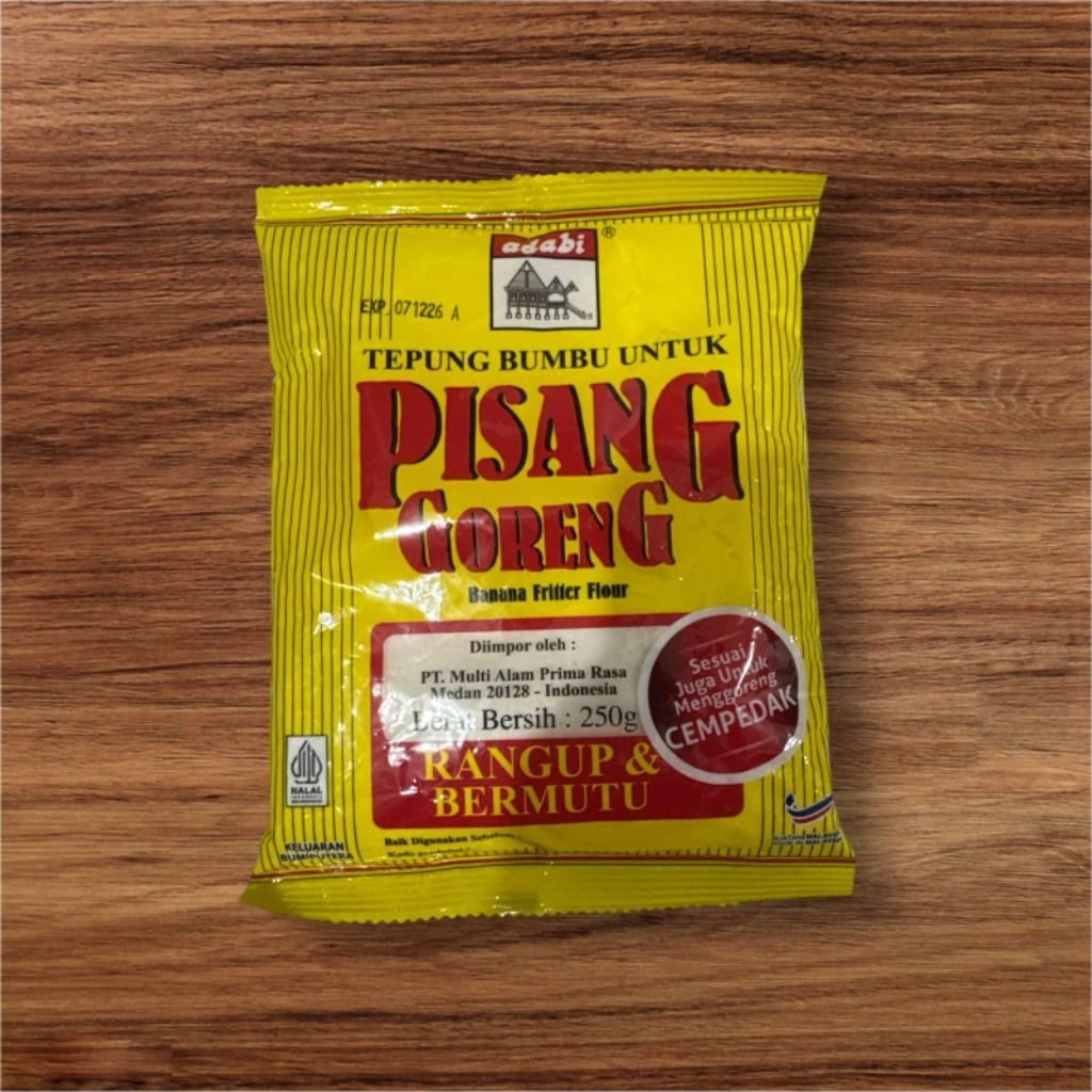 

TEPUNG BUMBU PISANG GORENG ADABI 250g
