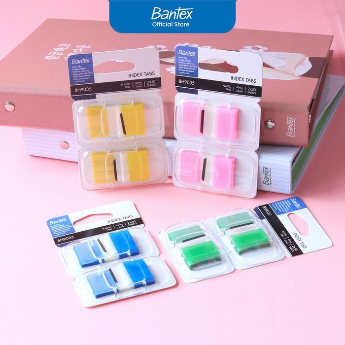 

Bantex Index Tab Multi Color Plastik / Pembatas / Penanda Halaman 45x25 mm BH9035