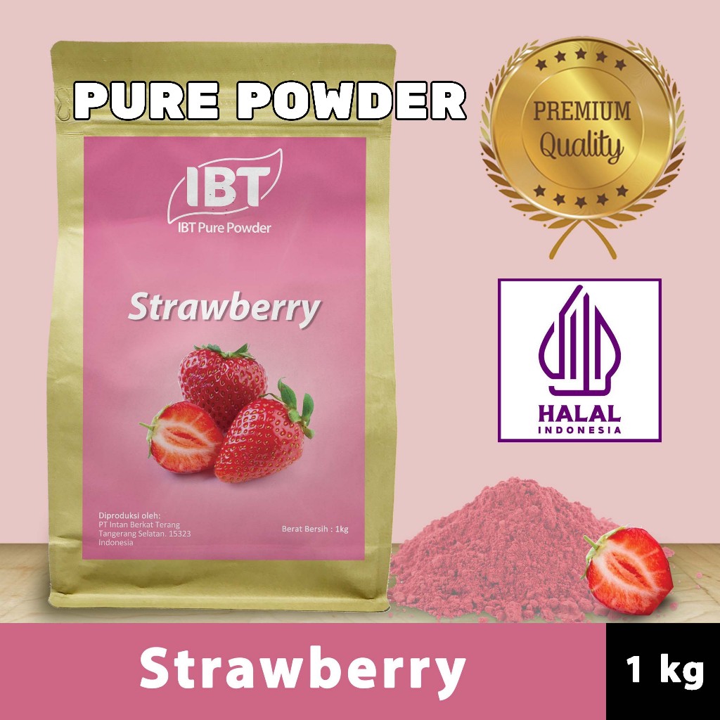 

Pure Strawberry Powder Essence Murni Bubuk Stroberi Import Makanan Kue